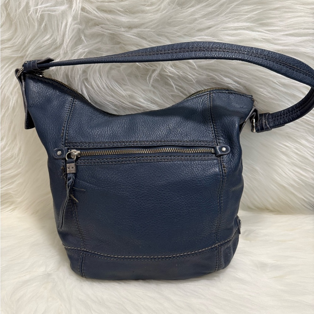 The Sak Dark Blue Leather Hobo Bag